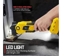 Newone strumento di oscillazione wireless a sgancio rapido da 18 V, strumento multifunzione, antiurto, capacità di taglio, molatura, pulizia