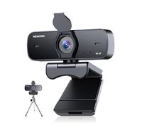 NEWORK Webcam 4K per PC, 4K UHD 1/2.55" Sensore Sony, Auto Focus, Copertura Privacy e Treppiede, Doppio Microfono con Cancellazione del Rumore, Plug&Play, 77° FOV, Webcam per Streaming, Videochiamate