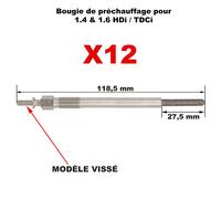 NEWPARTS 12 Candelette Di Preriscaldamento M8X100 Per Motore 1.4 1.6 HDI