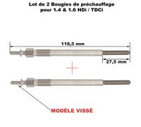 NEWPARTS 2 Candelette di Preriscaldamento Berlingo C3 C4 C5 1.4 HDI 1.6 HDI