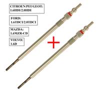 NEWPARTS 2 Candelette Riscaldamento DKC00807 per 1.6/2.0 HDI