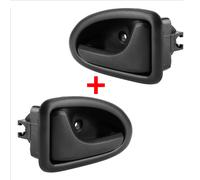 NEWPARTS 2 Maniglie Interni Porta Sinistra + Destra Nera per Clio Megane Logan
