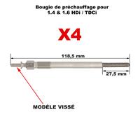 NEWPARTS 4 Candelette Di Preaccensione Aluminium M8X100 Motore MZ-CD