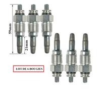 NEWPARTS 6 Candelette Di Accensione Alluminio M10x100 Per Motore 2.4 D TD