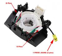 NEWPARTS Interruttore Tergicristalli Nero 52mm/35mm 1 Presa Gialla 25567-EB301