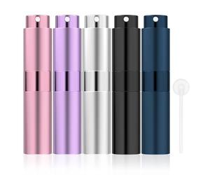 Newpop 5Pcs Porta Profumo da Viaggio, Spruzzino Profumi, Atomizzatore, 8ML | Nebulizzatore Boccetta, Flacone Spray Vuoto Boccette Contenitore Bottiglia, Nebulizzatori Flaconi Bottiglie, 5 Colores