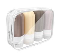 Newpop Contenitori da Viaggio Per Liquidi(4Pcs), Kit Bottigliette Aereo Prodotti Igiene Travel, 4 Pezzi Flaconi in Silicone 100 ml Set, Bagno Boccette Contenitore Bottiglie Shampoo da Viaggio