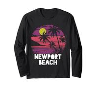 Newport Beach California Surf Vintage retrò Maglia a Manica