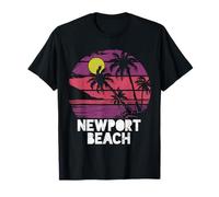 Newport Beach California Surf Vintage retrò Maglietta