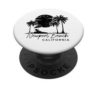 Newport Beach California Surf Vintage Tramonto Surfer Retro PopSockets PopGrip Adesivo