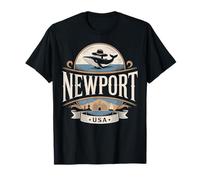 Newport Rhode Heritage Island Cappello da Balena ricordo Maglietta