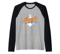 Newport Rhode Island, Ancora Vintage, Stile College retrò Maglia con Maniche Raglan