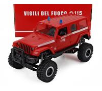 NEWRAY 1/18 JEEP SAHARA OFF-ROAD VIGILI DEL FUOCO 2019 ROSSO MODELLINO AUTO