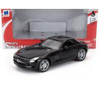 NEWRAY 1/24 MERCEDES BENZ SLS COUPE AMG C197 2010 NERO MODELLINO STATICO DIECAST