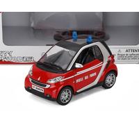 NEWRAY 1/24 SMART II FORTWO VIGILI DEL FUOCO 2007 ROSSO MODELLINO AUTO STATICO