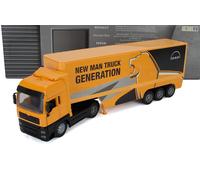 NEWRAY 1/32 MAN TGX 18.410 CASSONATO 2019 GIALLO NERO MODELLINO CAMION STATICO