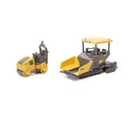 Newray set Volvo finitrice asfalto P6820D e Rullo Compressore DD25B Scala 1:43