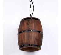 Newrays Lampada a sospensione a botte di vino in resina artificiale antica appesa rustica lampada da soffitto a bar da cucina unica