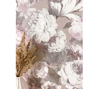NEWROOM carta da parati Rosato Flori Tessuto non Tessuto - Floreale Bianchi Beige Le Rose Foglie Romantico
