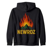 Newroz Fire Design Festival curdo di Capodanno curdo Felpa con Cappuccio