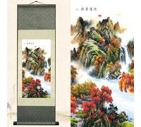 Newscz Decorazione da camera da letto - Poster da parete per decorazione da parete, soggiorno, pittura su rotolo di seta, poster da parete natura paesaggio per decorazione casa, camera da letto, 92 x