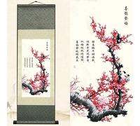 Newscz Immagini per la camera da letto per arte murale, dipinto murale, arte con ricami in seta, dipinto, gabbiano, prugna, poster, arazzo, camera da letto, tela, decorazione della casa asiatica per