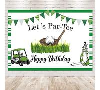 Newsely Let's Partee Golf Tema per Festa di Compleanno Sfondo 7Wx5H Fotografia Feste Erba Sport Sfondo per Ragazzi Compleanno Baby Shower Party Decorazioni Banner Photo Booth Puntelli Forniture