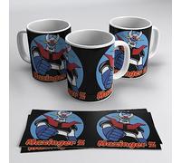 newseny Mazinger Z Tazza regalo con logo del leggendario robot gigante MazingerZ | Ceramica 355ml (Regalo Mazinger Z) (Mazinger Z Nera)