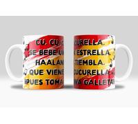 newseny Tazza di calcio spagnola - Canta con Cucurella e Mostra la tua passione per la selezione! - Tazza Cucurella Selezione - Ceramica 330ml - Regalo Calcio Divertente e Originale
