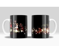 newseny Tazza di Michael Jordan Evolution, in ceramica, 355 ml, regalo per i fan di NBA e M.Jordan Firma