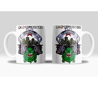 newseny Tazza Ghostbusters con Slimer e mini Puff Ghostbusters - Regalo per gli appassionati di Ghostbusters | Ceramica 355ml (Mini Puff Tazza Sfondo Bianco)