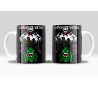 newseny Tazza Ghostbusters con Slimer e mini Puff Ghostbusters - Regalo per gli appassionati di Ghostbusters | Ceramica 355ml (Mini Puff Tazza sfondo nero)