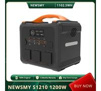 NEWSMY S1210 Centrale elettrica portatile da 1200 W 1102,5 Wh, batteria LiFeMnPo4, carica da 1,2 ore, uscita PD100 W Onda sinusoidale pura da 230 V/1200 W