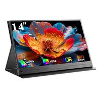 Newsoul Monitor portatile 4K 14'', 1500:1 100% DCI P3 450Nits UHD 3840x2160 schermo, HDMI standard e 2 porte di tipo C, IPS Eye Care Matte Display, VESA e Smart Cover, per PC portatile Telefono Xbo PS