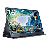 Newsoul Schermo portatile OLED 16", 3K 2880 x 1800 | 120 Hz | Monitor di gioco portatile 1 ms, 500 lendini | contrasto 100000:1 | 100% DCI-P3 | 8 bit + FRC | Design ultra sottile per computer