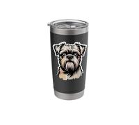 Newspaper Art Brussels Griffon Belge Bicchiere termico in acciaio inox doppia parete