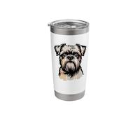 Newspaper Art Brussels Griffon Belge Bicchiere termico in acciaio inox doppia parete