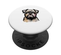 Newspaper Art Brussels Griffon Belge PopSockets PopGrip Adesivo