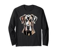Newspaper Art Great Dane Maglia a Manica