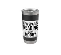Newspaper Reading Is My Hobby Print Reader Routine - Bicchiere termico in acciaio inox doppia parete