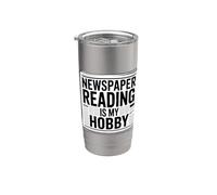Newspaper Reading Is My Hobby Print Reader Routine - Bicchiere termico in acciaio inox doppia parete