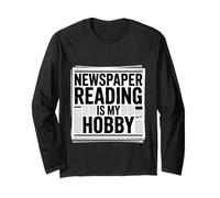 Newspaper Reading Is My Hobby Print Reader Routine - Maglia a Manica