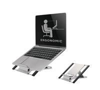 Newstar NSLS100 Portable Laptop and Tablet Desk Stand - Silver Silver Laptop & T