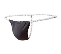 Newsywell Mens Ice Silk T-Back Thong G String vita bassa Bikini slip biancheria intima - Grigio - Medium