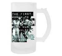 Newtee Aggredita Per La Sua Audacia Kathrine Switzer Boccale Trasparente In Vetro Birra Con Manico Beer Glass Transparent Mug With Handle
