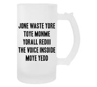 Newtee Dont Waste Your Time On Me Boccale Trasparente In Vetro Birra Con Manico