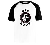 Newtee Fuori dal Libro Maglietta da Baseball Bianca Unisex Manica Corta Nera Unisex White Baseball T-Shirt Black Short Sleeve