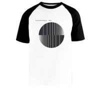 Newtee Il Rapporto Evpatoria T-Shirt Baseball Unisex Bianca con Maniche Corte Nere Unisex White Baseball T-Shirt Black Short Sleeve