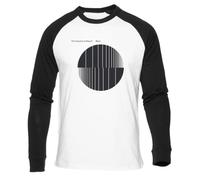 Newtee Il Rapporto Evpatoria T-Shirt Baseball Unisex Bianca con Maniche Lunghe Nere Unisex White Baseball T-Shirt Black Long Sleeve