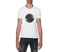 Newtee Il Rapporto Evpatoria T-Shirt Manica Corta Bianca con Collo Giro per Uomini T-Shirt Short Sleeve White Crewneck Tee for Men